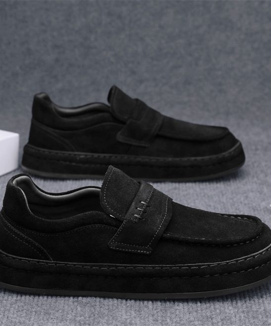 Men'S Autumn Slip-on Low-Top Comfortable Sports Casual Shoes | Canvas Upper, Rubber Sole, Fabric Lining, Round Toe, Solid Color - Image 4