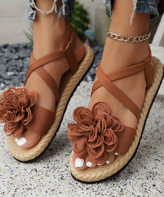 Women'S Fashion Floral Flat Sandals, Comfortable Casual Open-Toe Summer Shoes, Lightweight Sandals., Women Shoes - Image 16