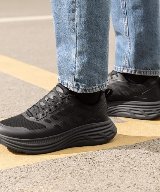 Men's Walking Running Tennis Sneakers with Thick Cushioning Midsole & Non-Slip Sole - Low-Top Breathable Athletic Gym Workout Shoes Suitable for Jogging, Gym, Tennis, Walking - Comfortable Supportive Sneakers - Image 3