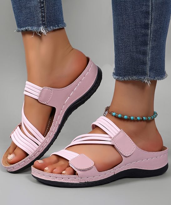 Women's Summer Casual Wedge Sandals - Open Toe Breathable Fashion Slippers, Suitable for Beach, Hiking, Outdoor, Vintage Style, Women Shoes - Image 11